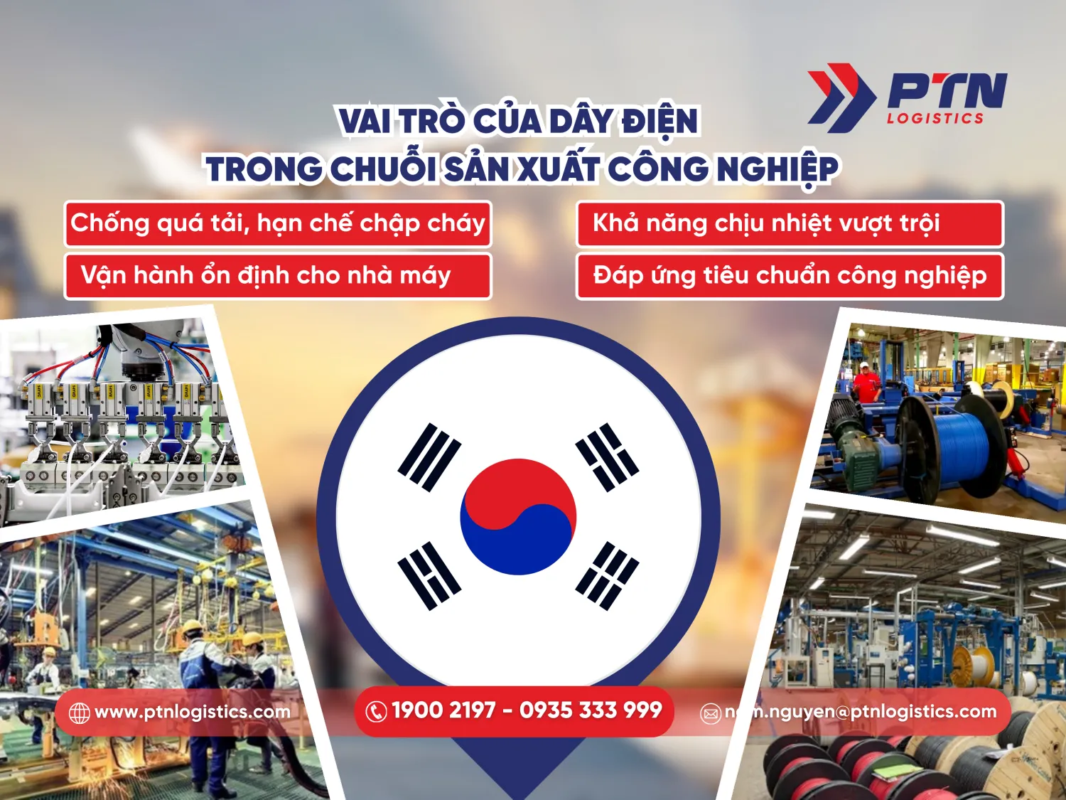Vai trò của dây điện trong chuỗi sản xuất công nghiệp hiện nay