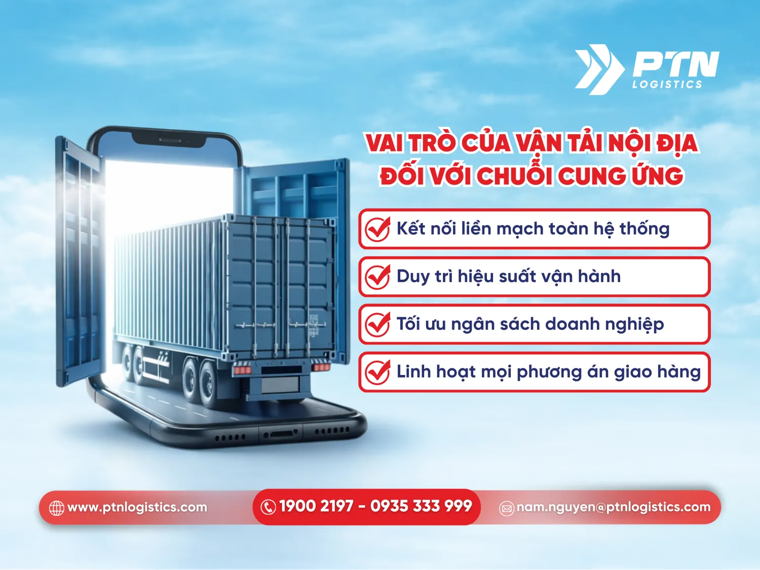 Vai trò quan trọng của vận tải nội địa đối với chuỗi cung ứng