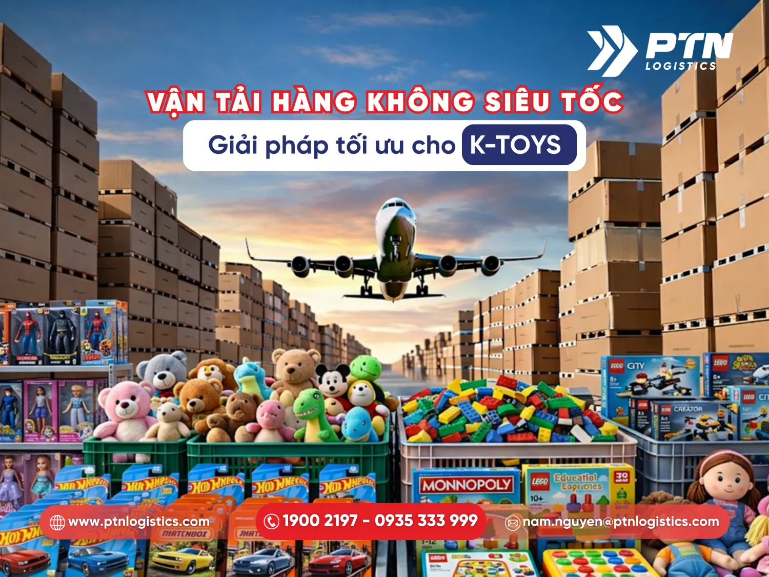 Vận chuyển đồ chơi Hàn nhập khẩu bằng đường máy bay