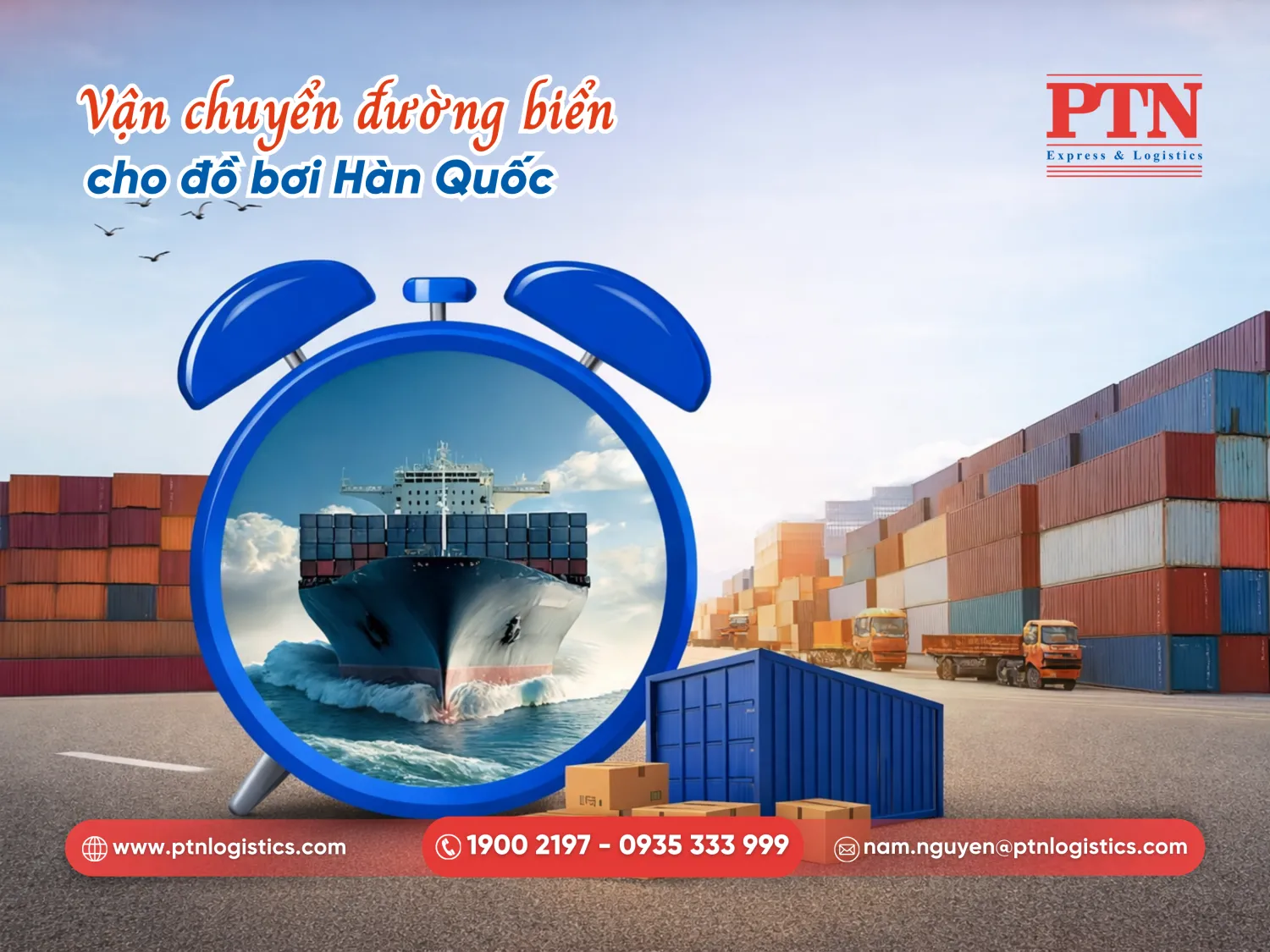 Vận chuyển đường biển cho đồ bơi Hàn Quốc