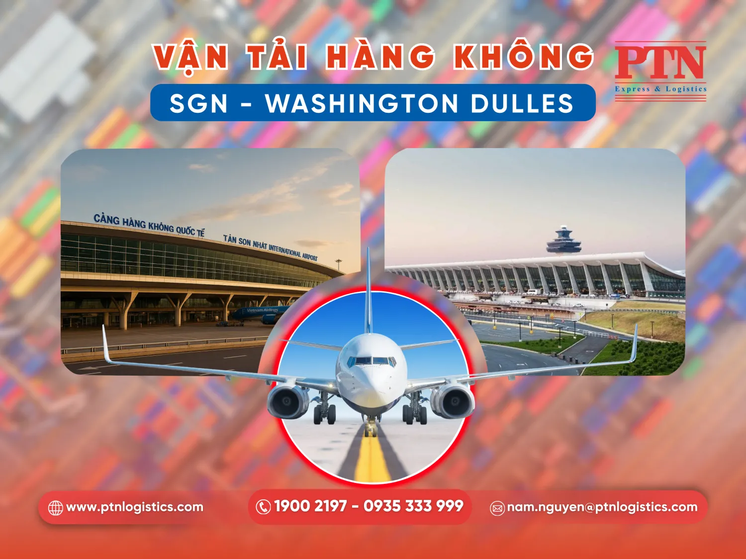 Vận tải hàng không từ Tân Sơn Nhất đi Washington Dulles