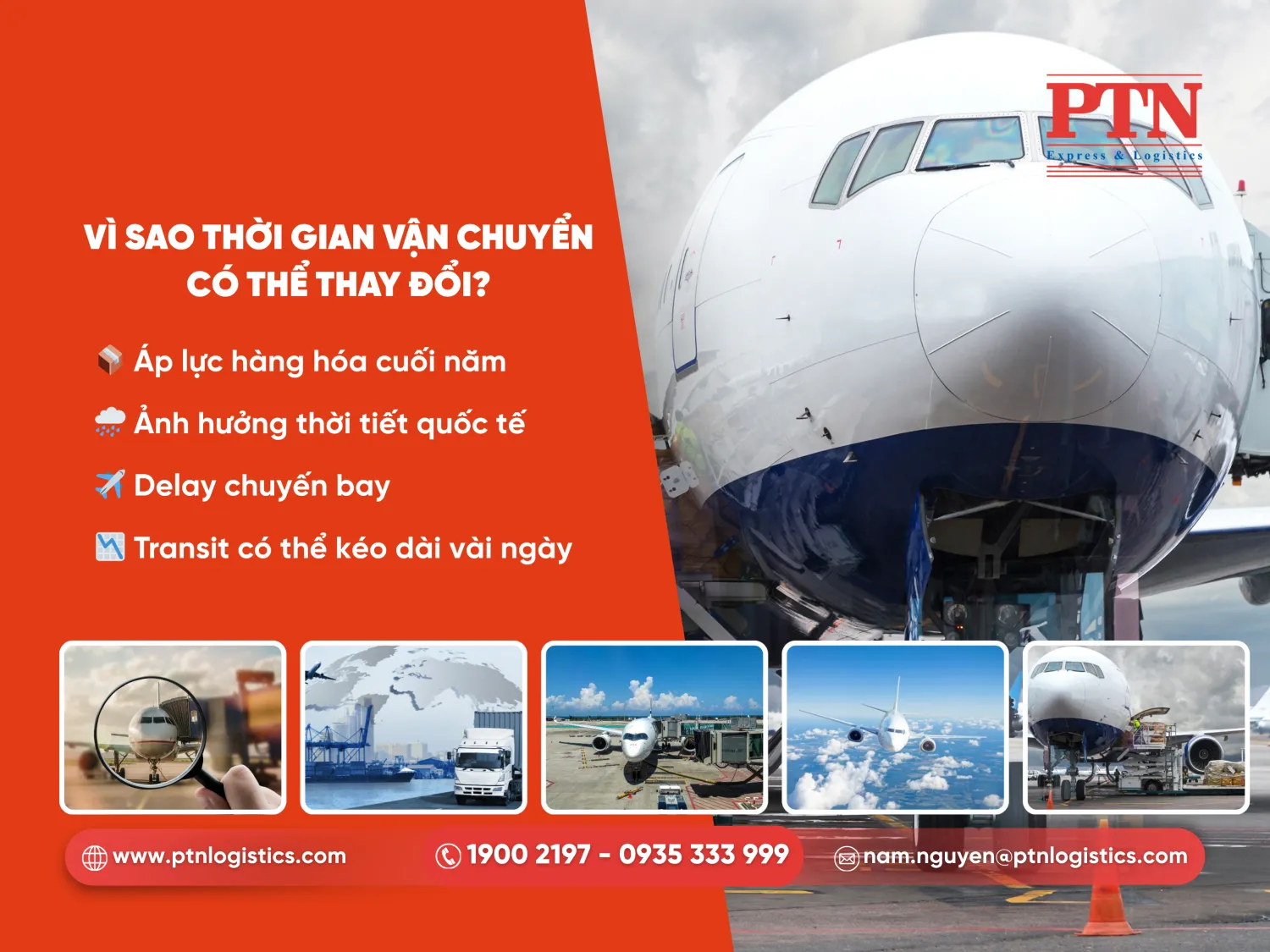 Vì sao thời gian vận chuyển có thể thay đổi