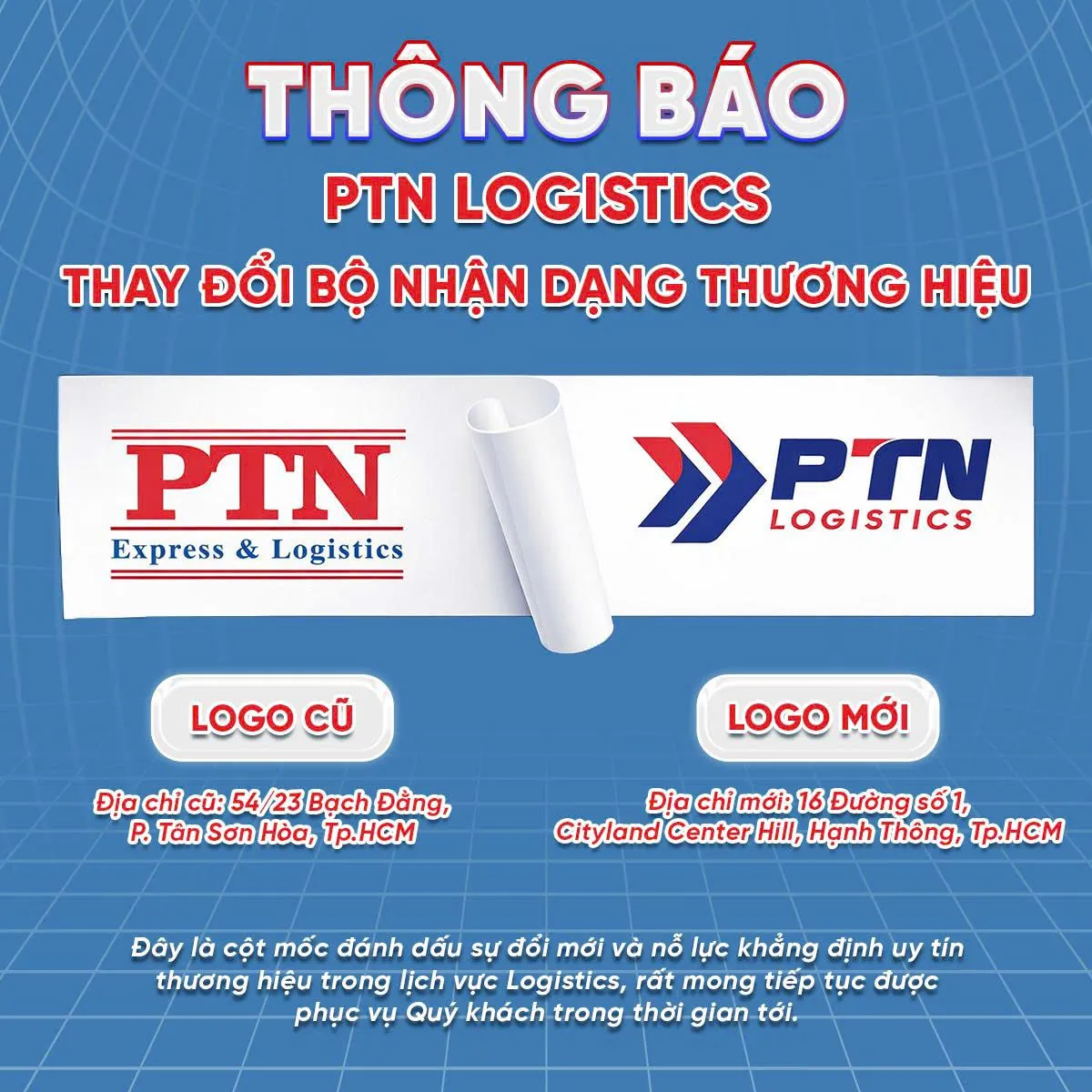 Thông báo PTN Logistics