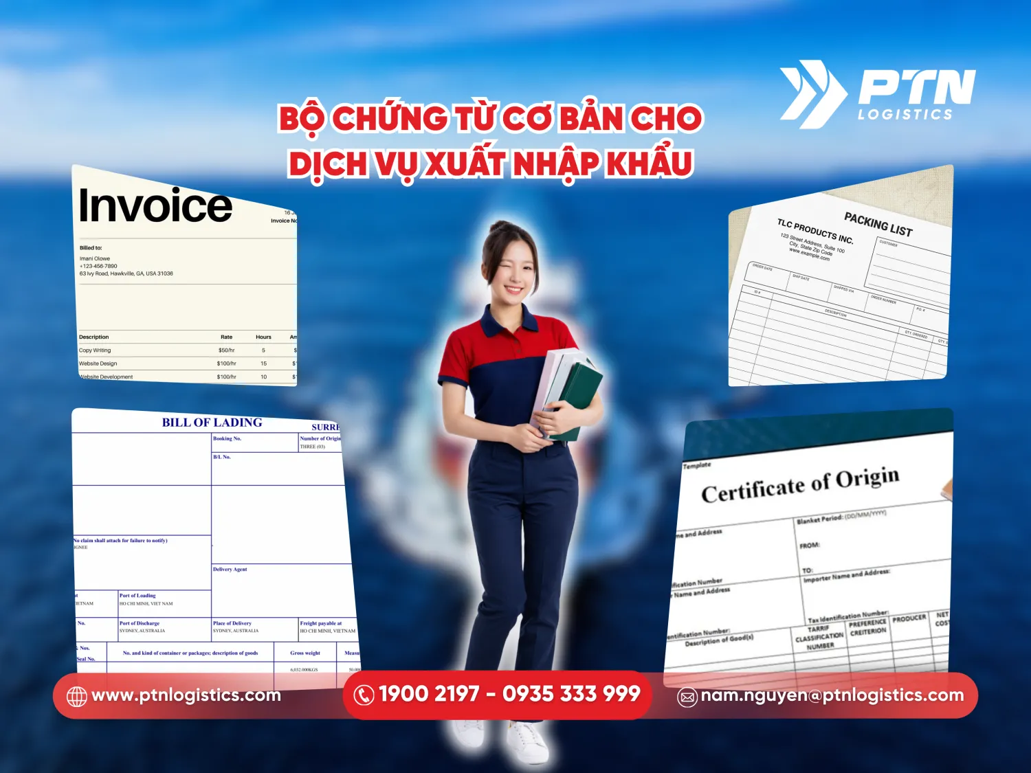 Bộ chứng từ cơ bản đối với dịch vụ xuất nhập khẩu