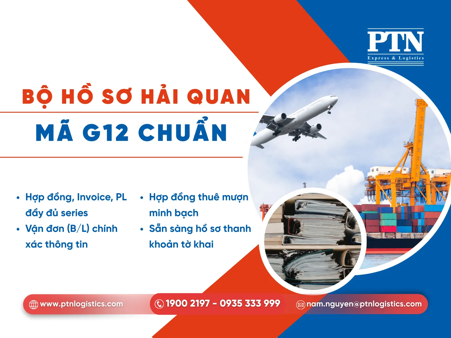 Bộ hồ sơ hải quan cho mã loại hình G12