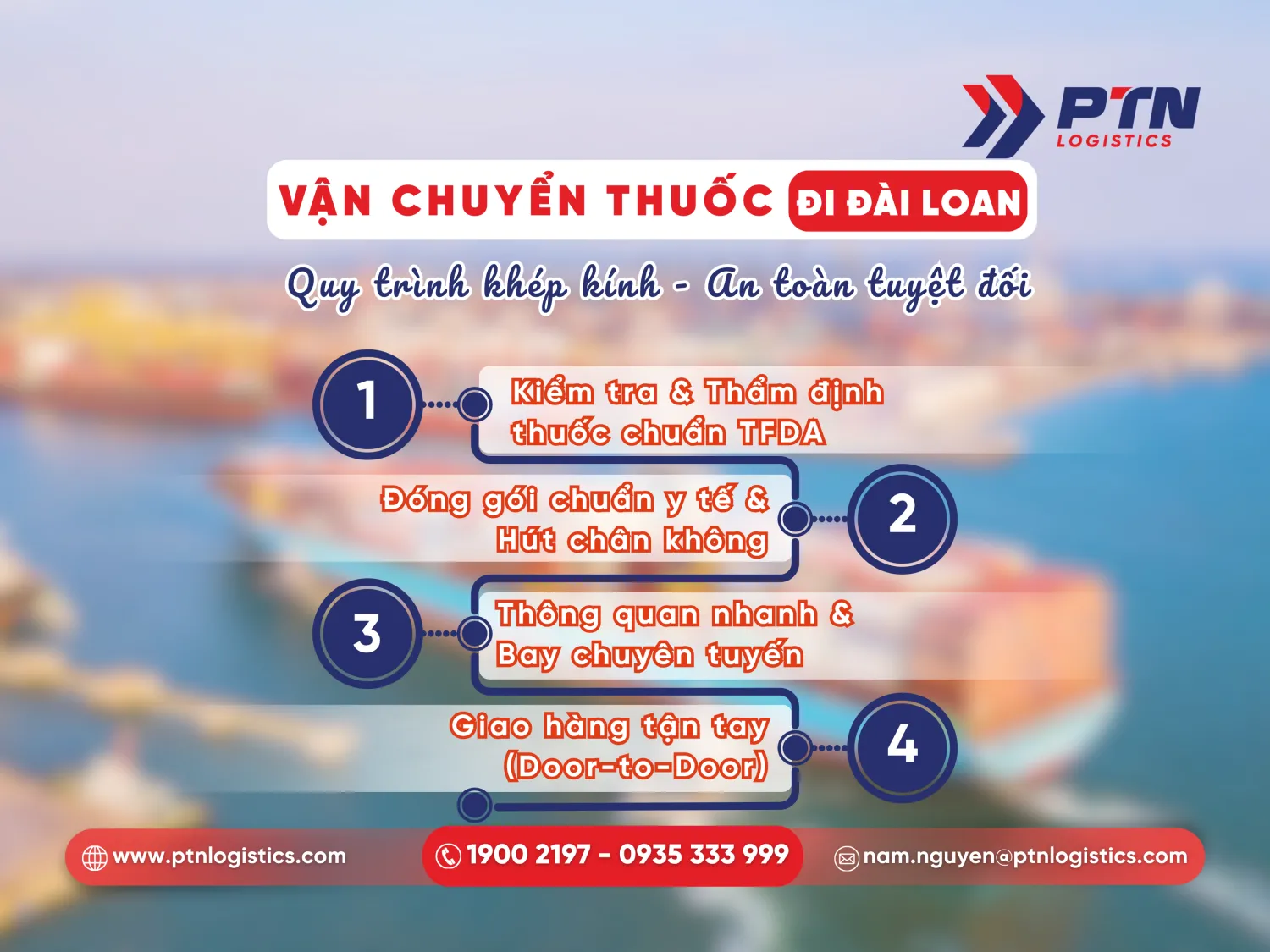 Các bước gửi thuỗ đi Đài Loan chuyên nghiệp