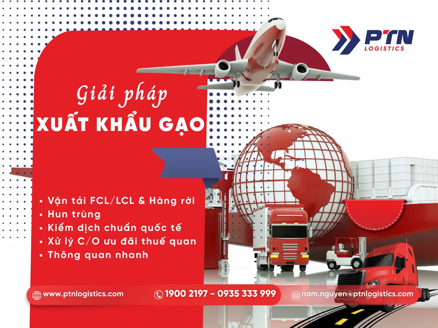 Các dịch vụ logistics trong ngành xuất nhập khẩu gạo