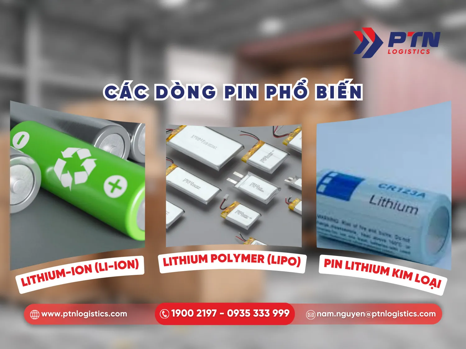 Các dòng pin phổ biến hiện nay