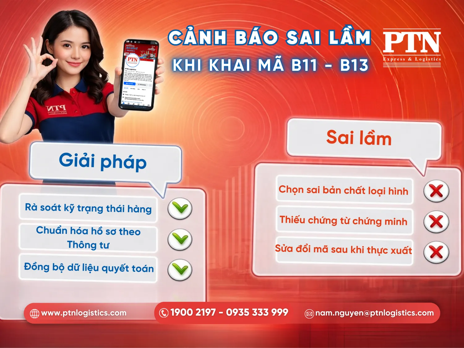 Các lỗi thường gặp khi khai sai B11 B13