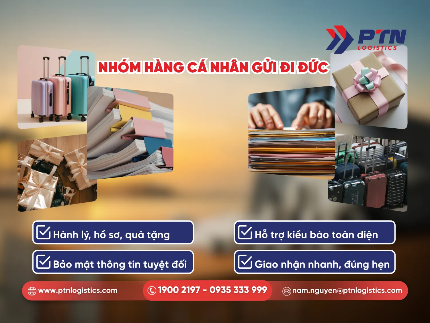 Các nhóm hàng cá nhân gửi đi Đức
