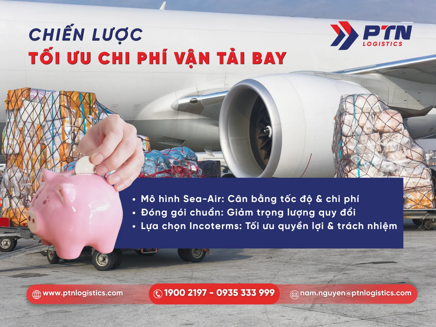 Cách tiết kiệm chi phí vận chuyển hàng không