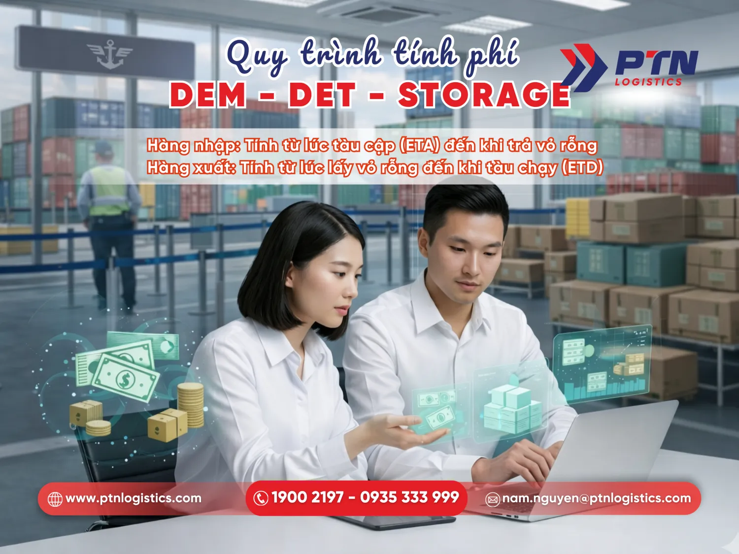 Cách tính phí DEM - DET - Storage