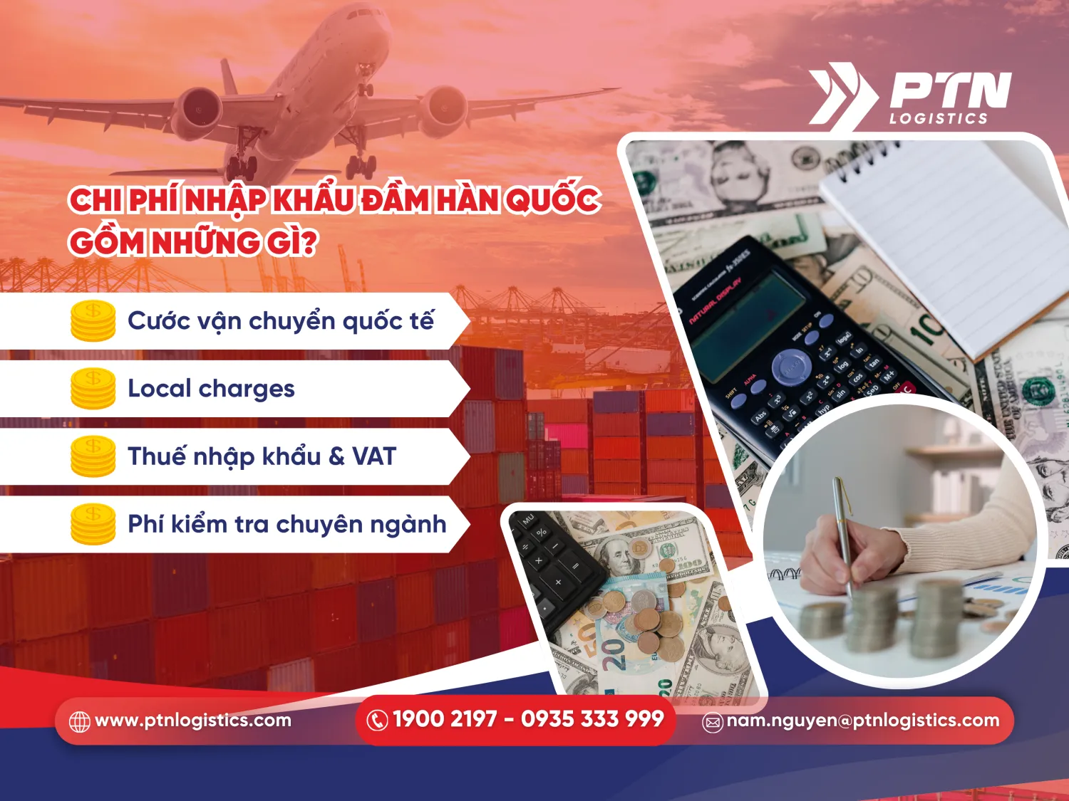 Chi phí nhập khẩu của đầm Hàn Quốc gồm những gì?