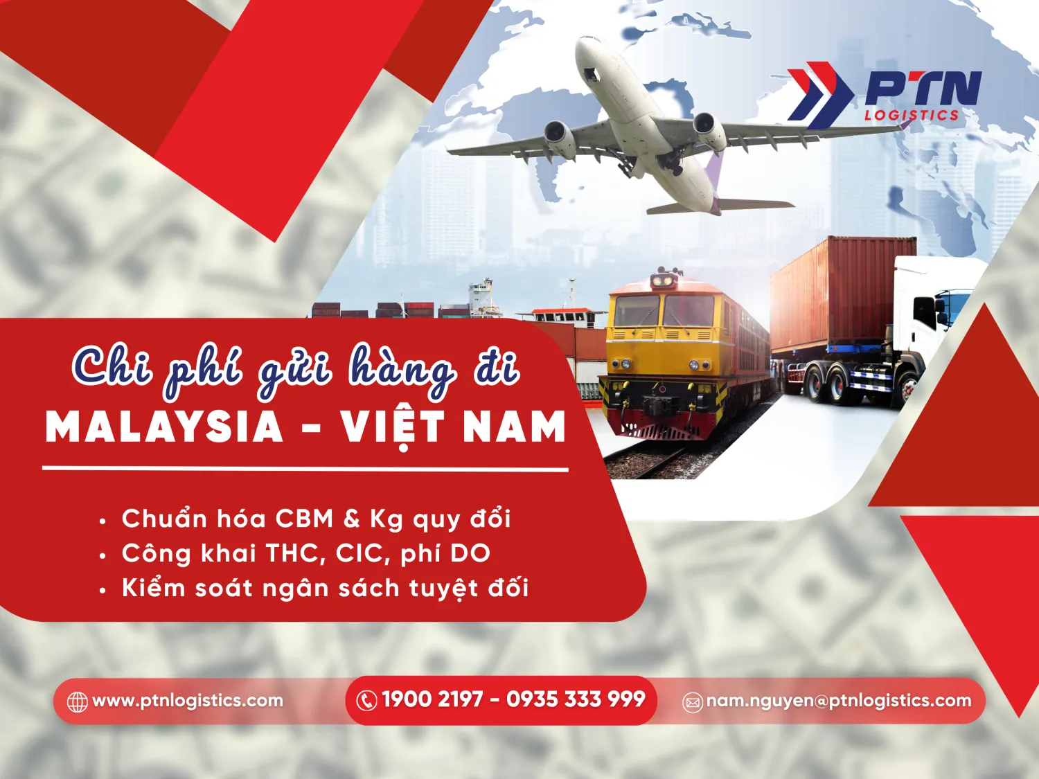 Chi phí vận chuyển từ Malaysia về VIệt Nam
