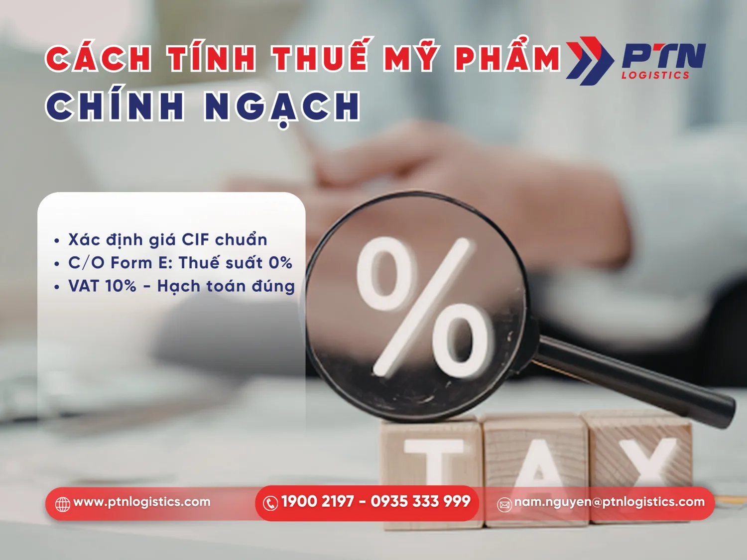 Công thức tính thuế nhập khẩu mỹ phẩm