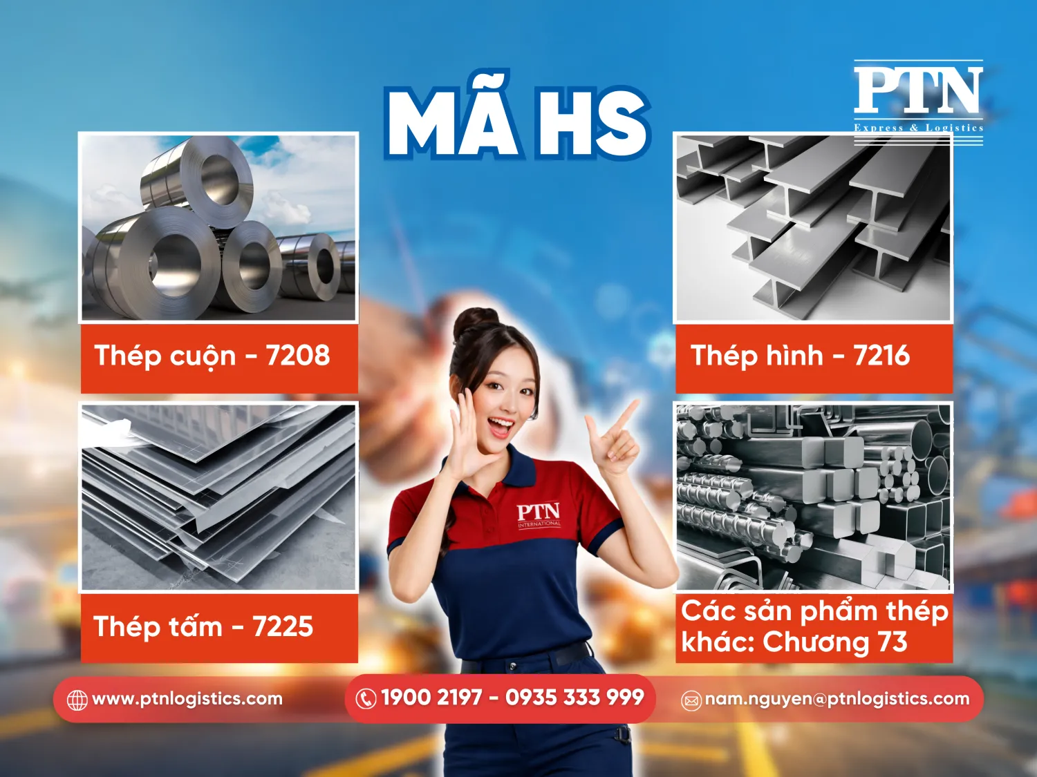 Danh sách các mã HS phổ biến cho mặt hàng thép