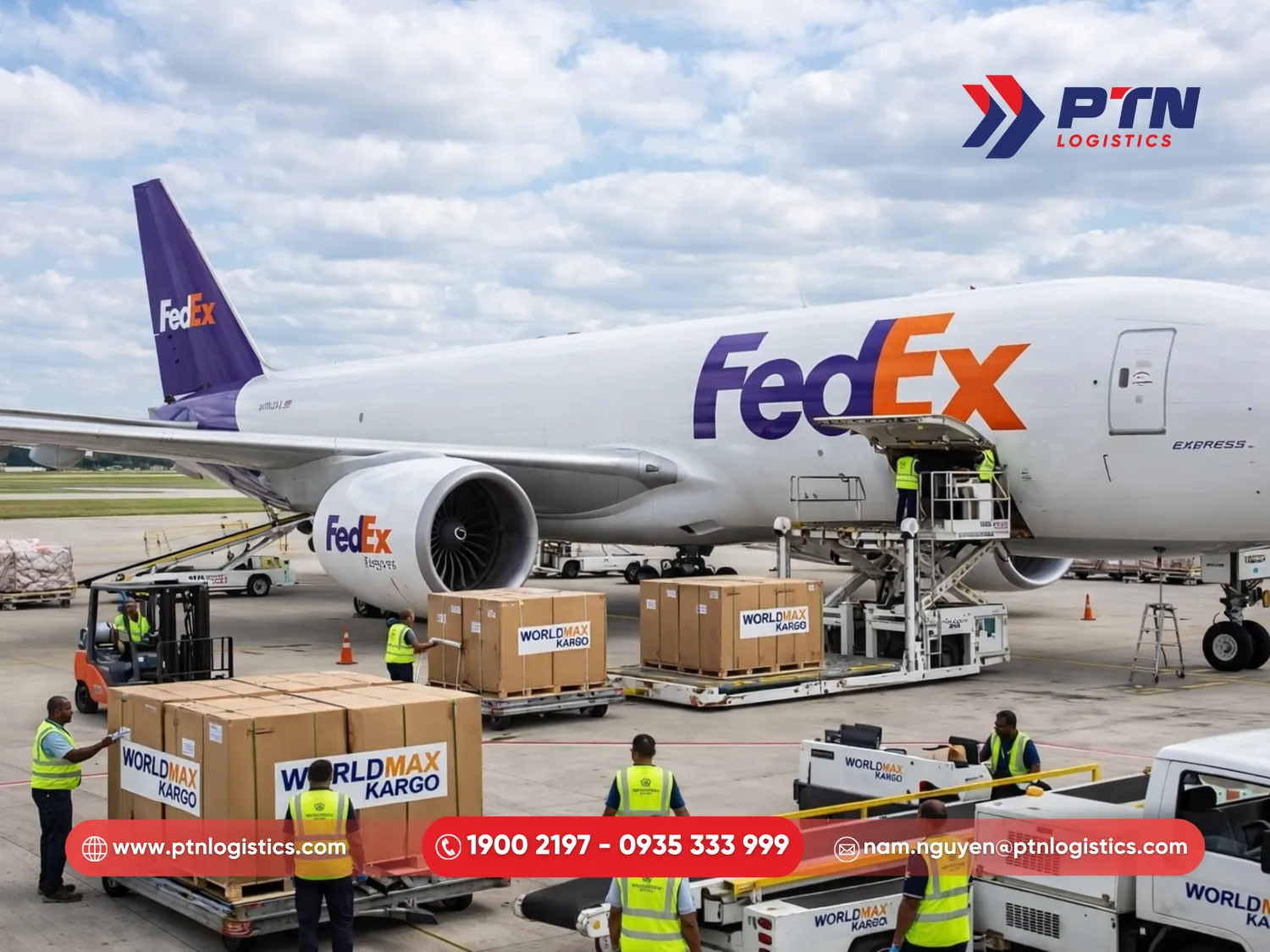 Dịch vụ chuyển phát nhanh quốc tế tại PTN Logistics