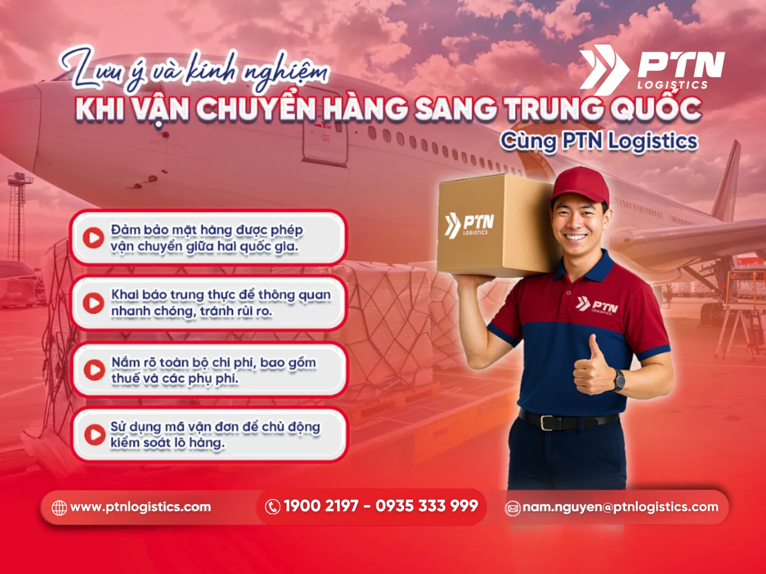 Dịch vụ gửi hàng đi Trung Quốc tại PTN
