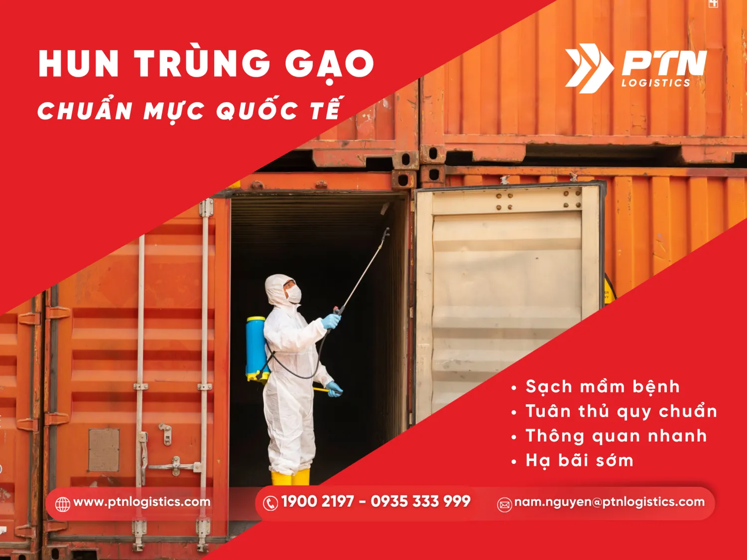 Dịch vụ hun trùng trong xuất nhập khẩu gạo