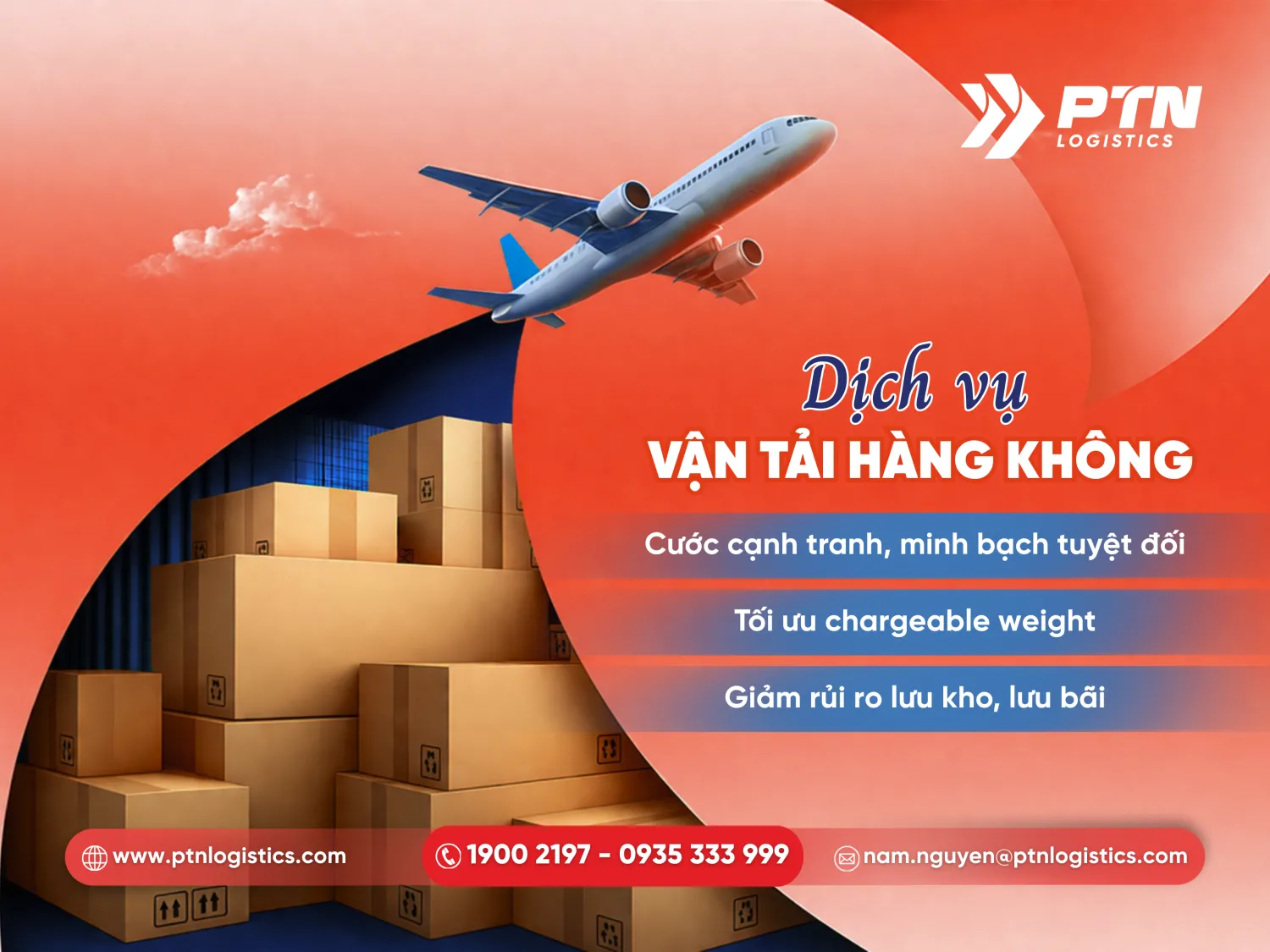 Dịch vụ vận tải hàng không trọn gói