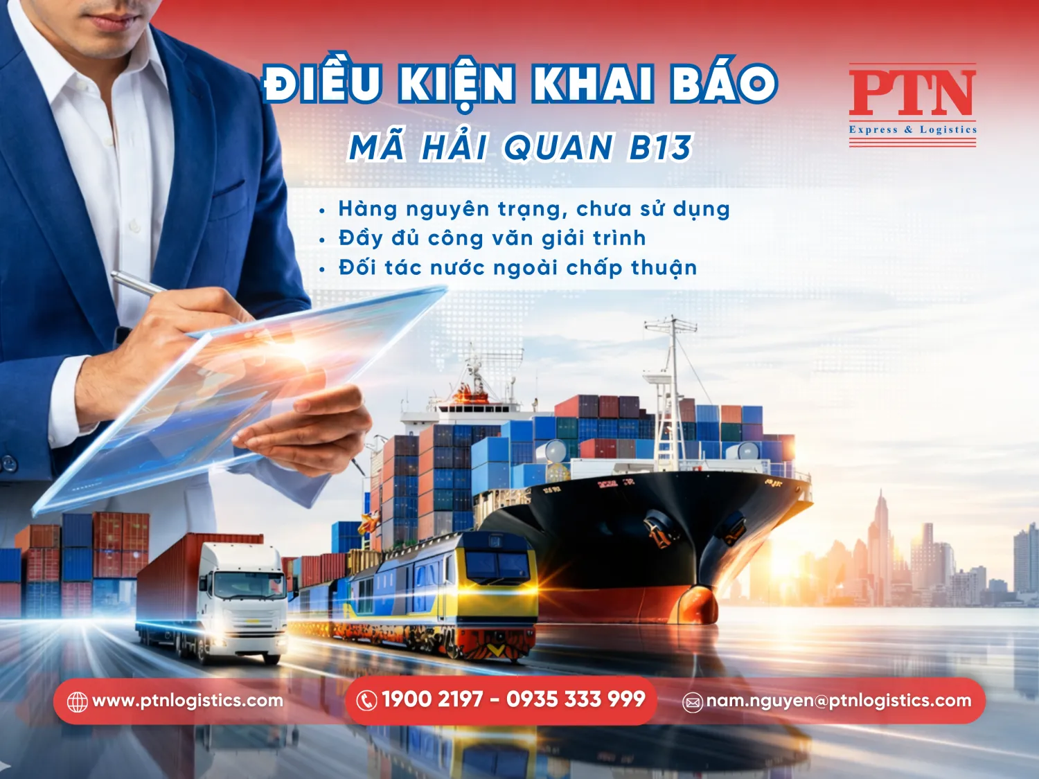 Điều kiện để hàng hóa được chấp nhận khai báo mã B13