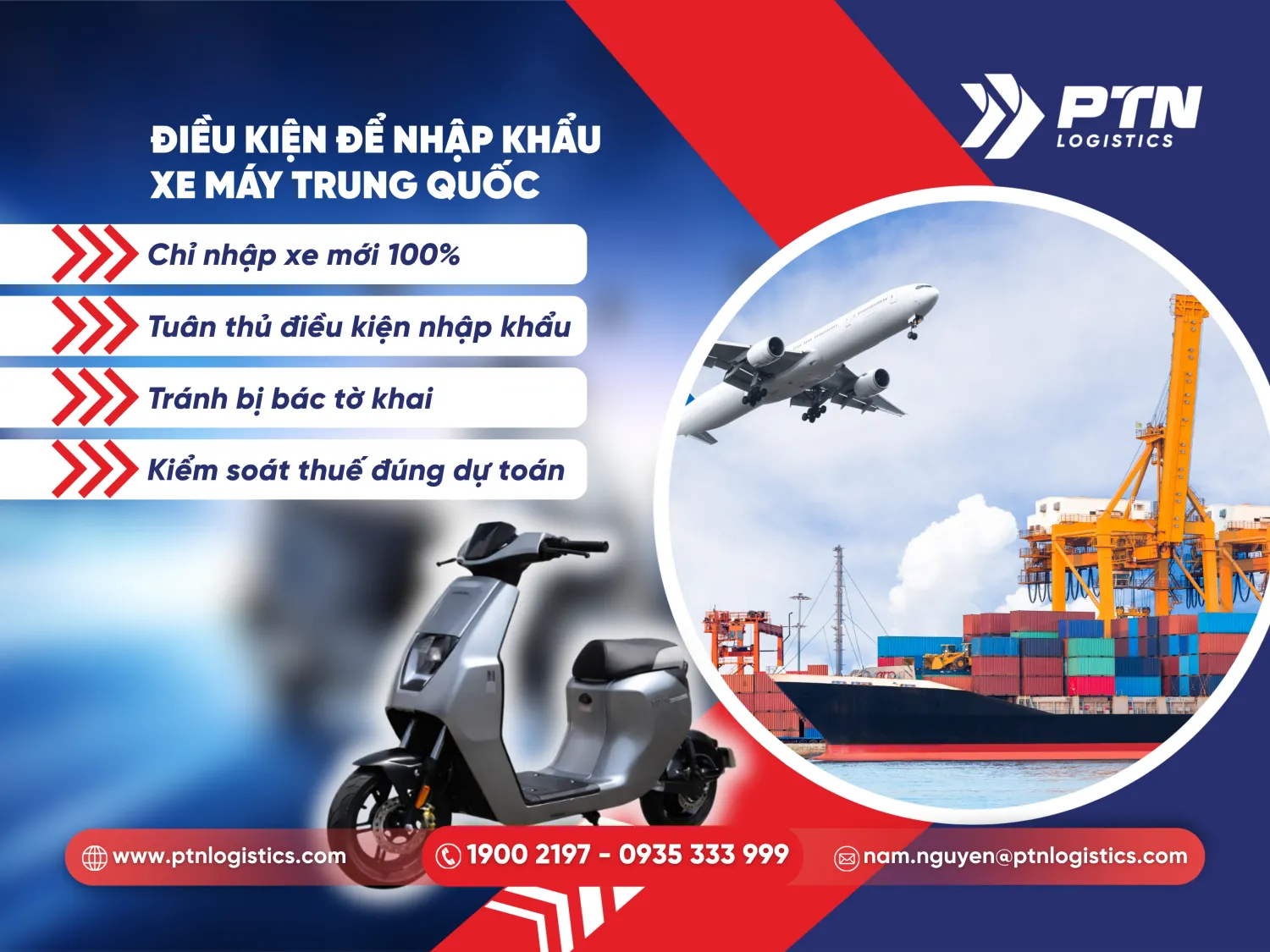 Điều kiện để nhập khẩu xe máy từ Trung Quốc