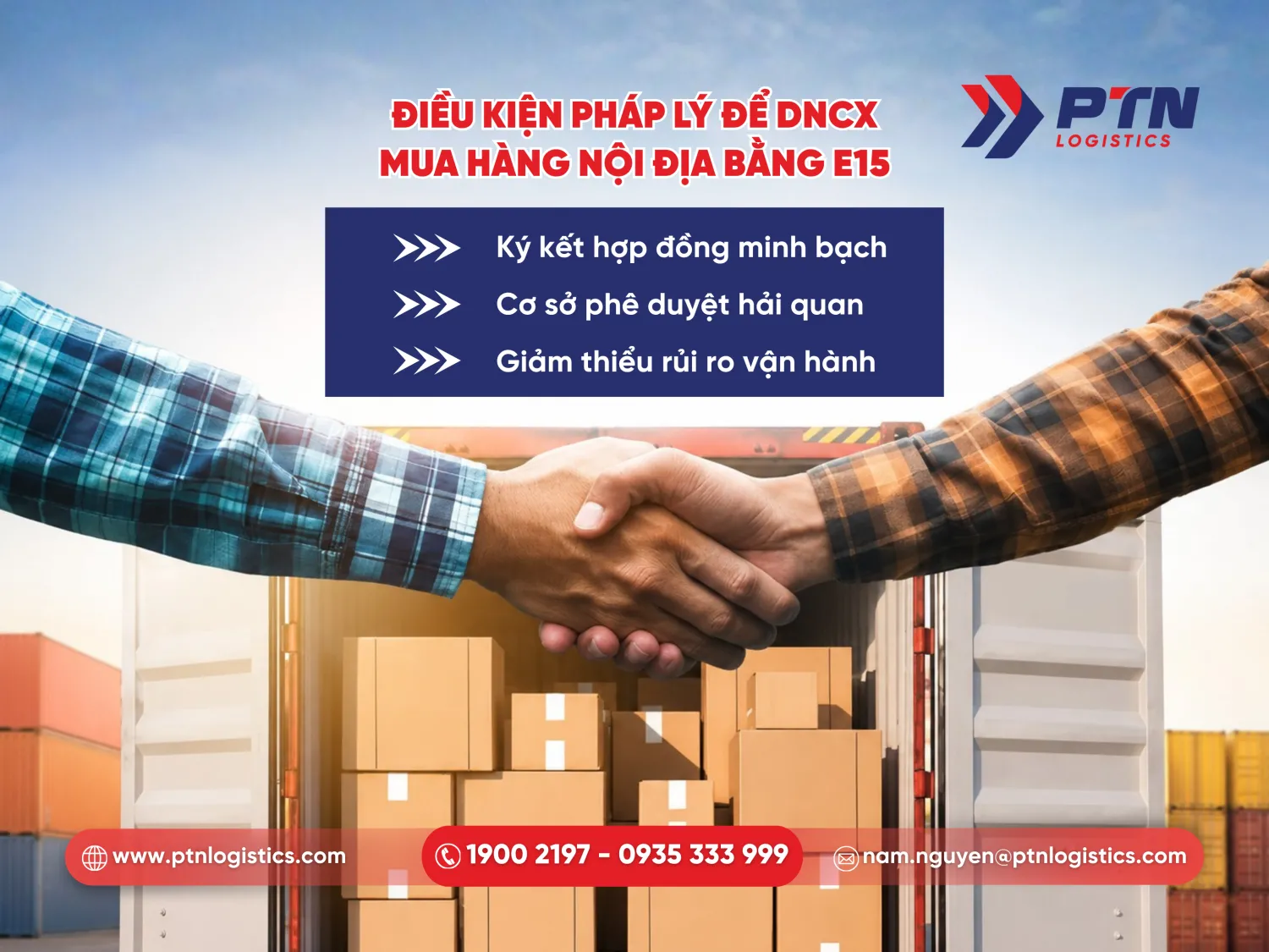 Điều kiện pháp ký để DNCX mua hàng nội địa bằng E15