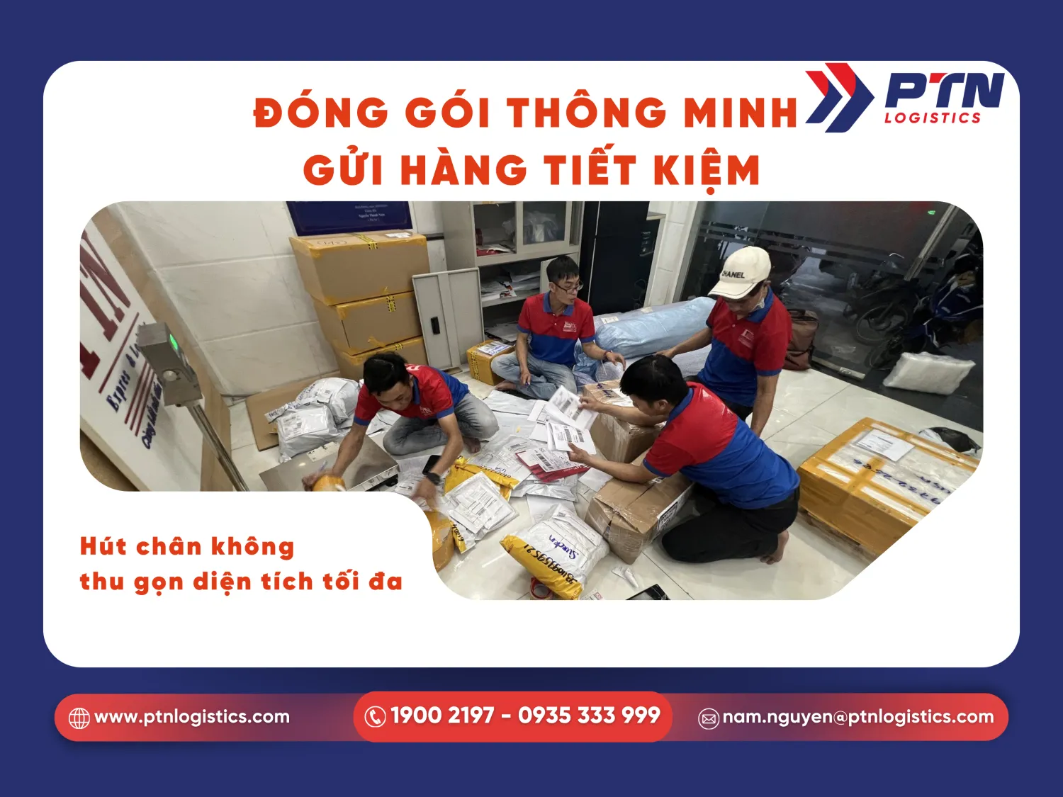 Đóng gói chuẩn để giảm trọng lượng quy đổi