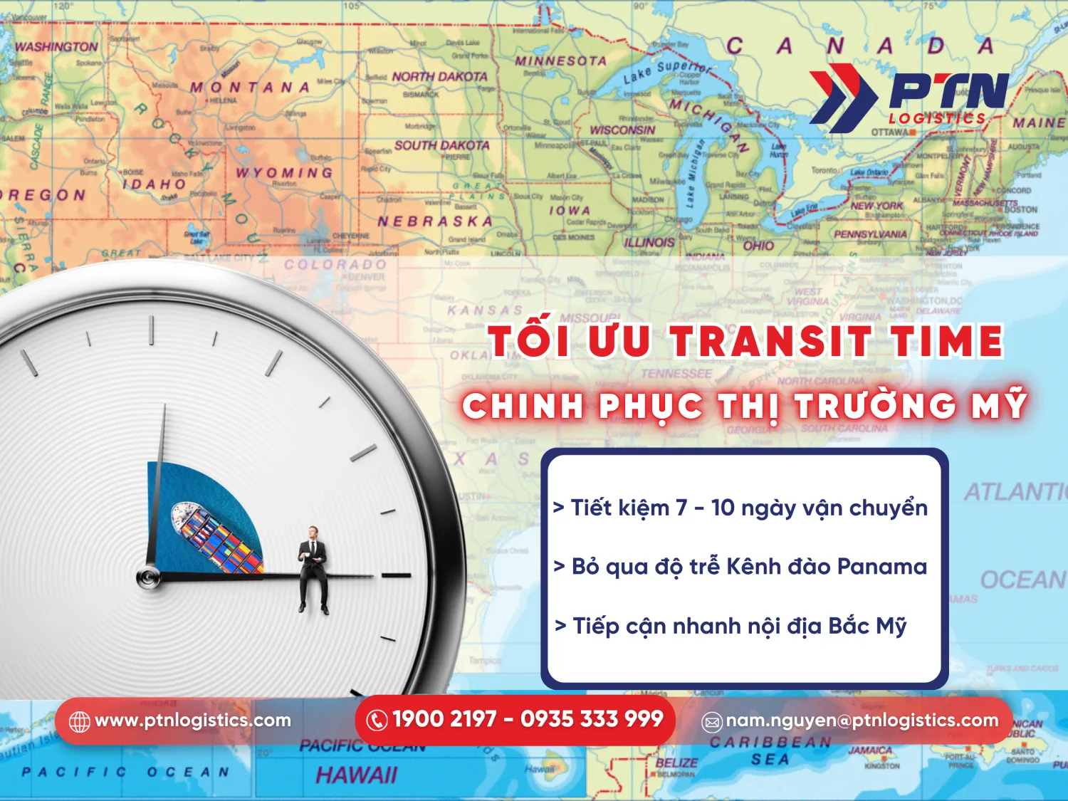 Giảm thời gian vận chuyển đến các tiểu bang