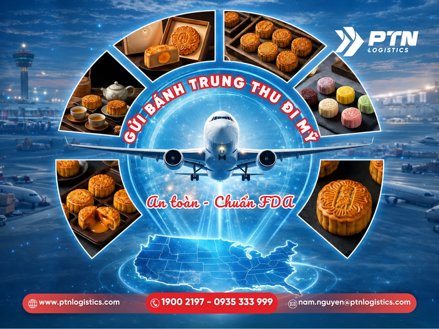 Gửi bánh trung thu đi Mỹ