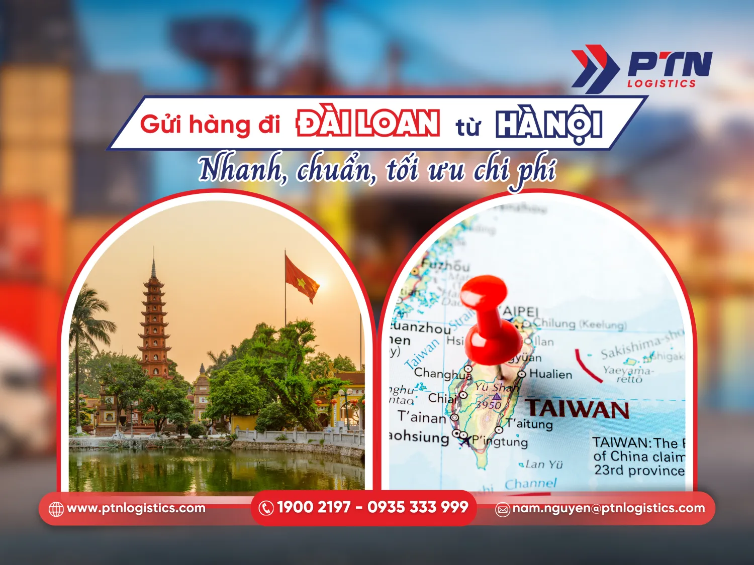 Gửi hàng đi Đài Loan tại Hà Nội nhanh, chuẩn