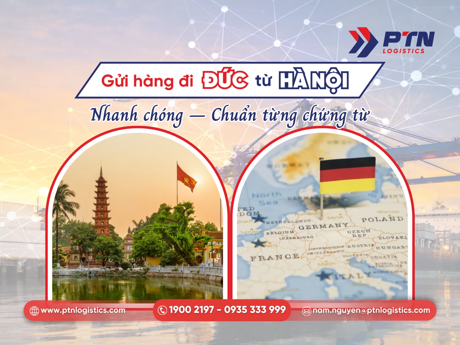Gửi hàng đi Đức tại Hà Nội nhanh chóng