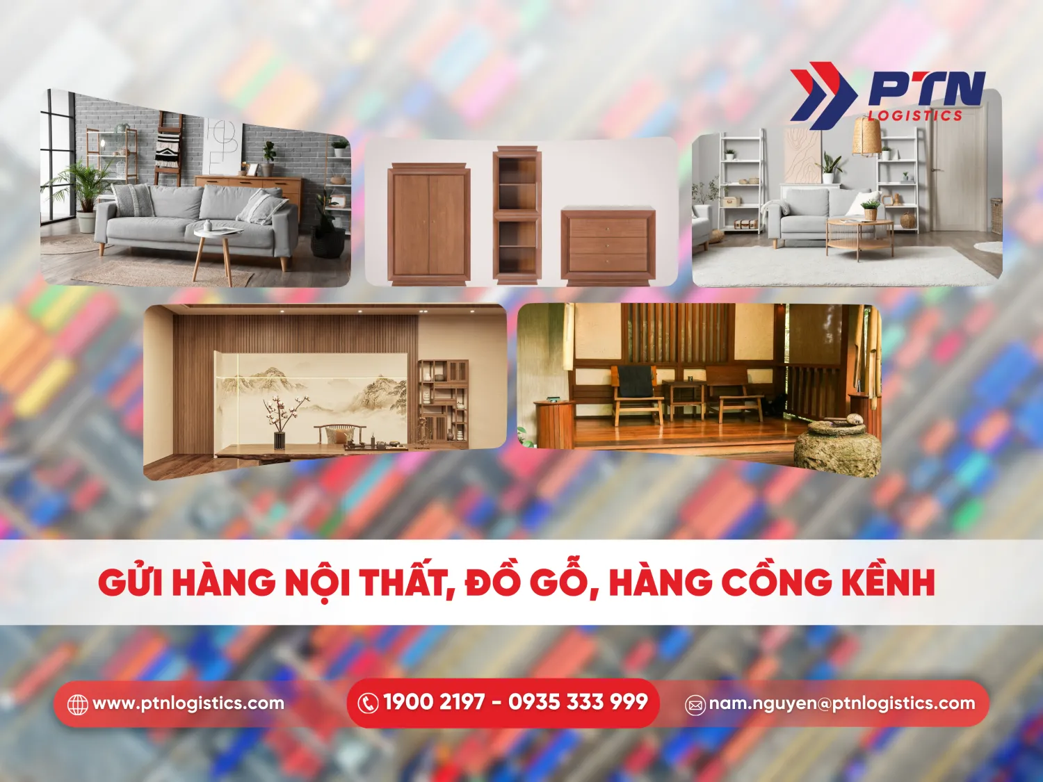 Gửi hàng nội thất, đồ gỗ và hàng cồng kềnh