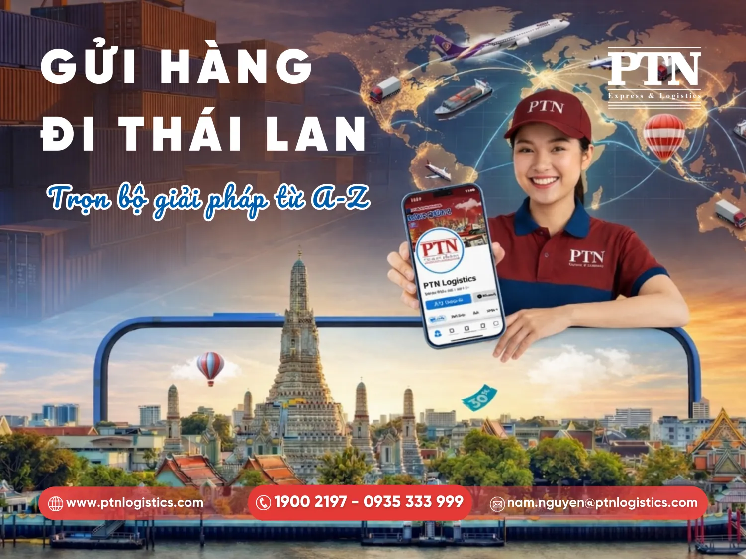 Gửi hàng từ Hà Nội đi Thái Lan