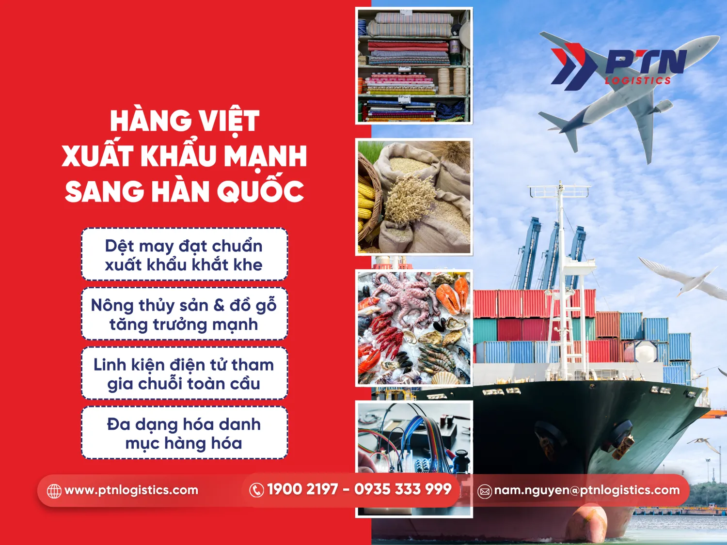 Hàng Việt Nam xuất khẩu mạnh sang Hàn Quốc