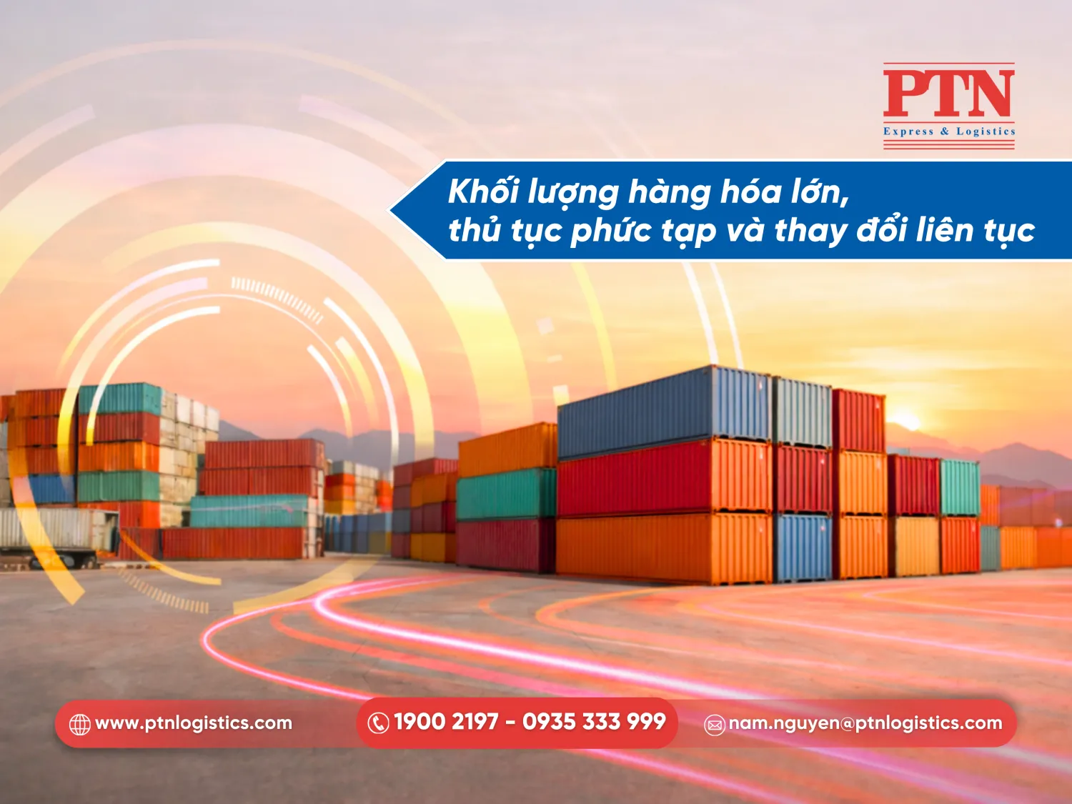 Khối lượng hàng hóa lớn, thủ tục phức tạp và thay đổi liên tục
