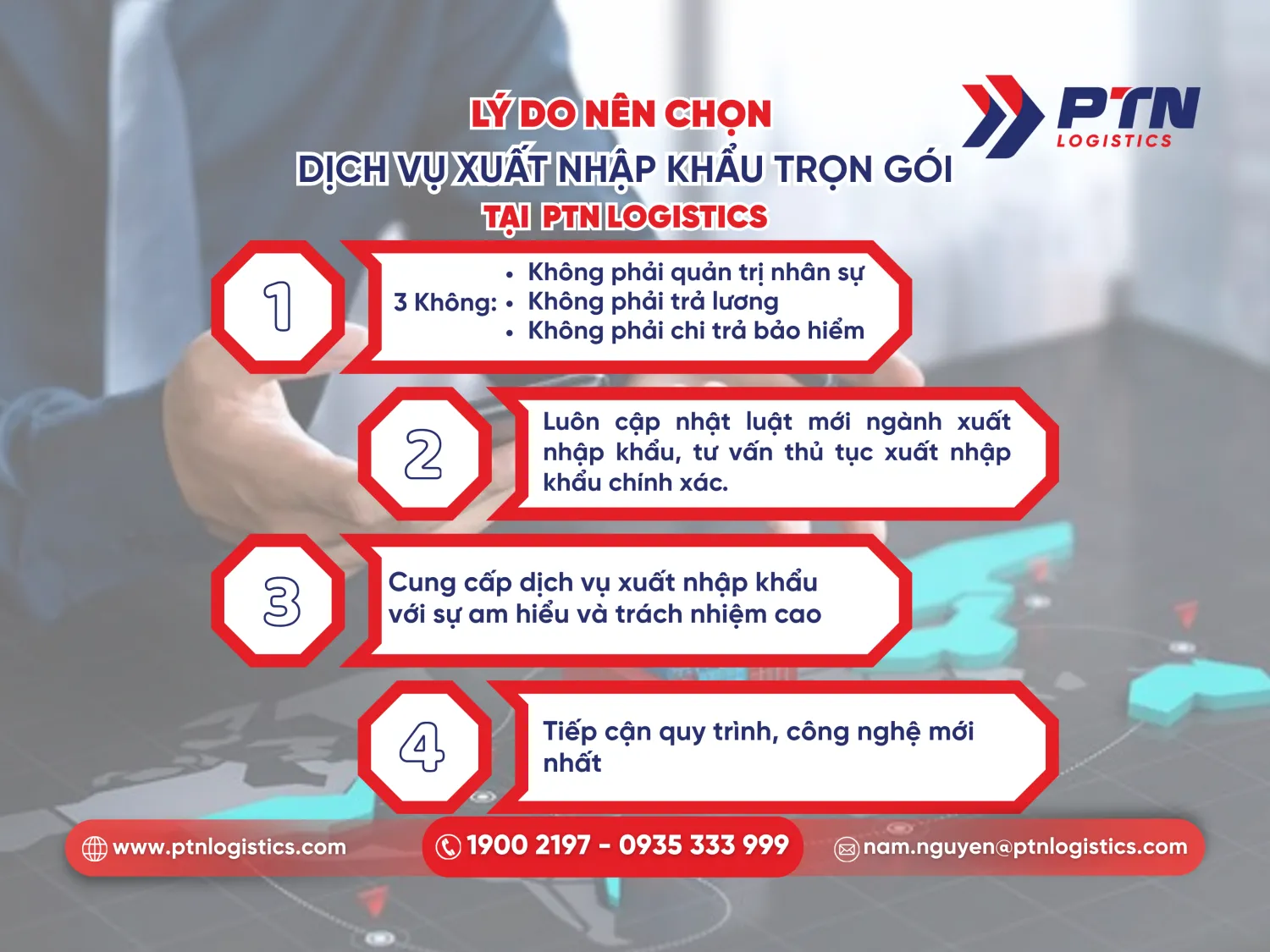 Lý do nên chọn dịch cụ xuất nhập khẩu trọn gói của PTN