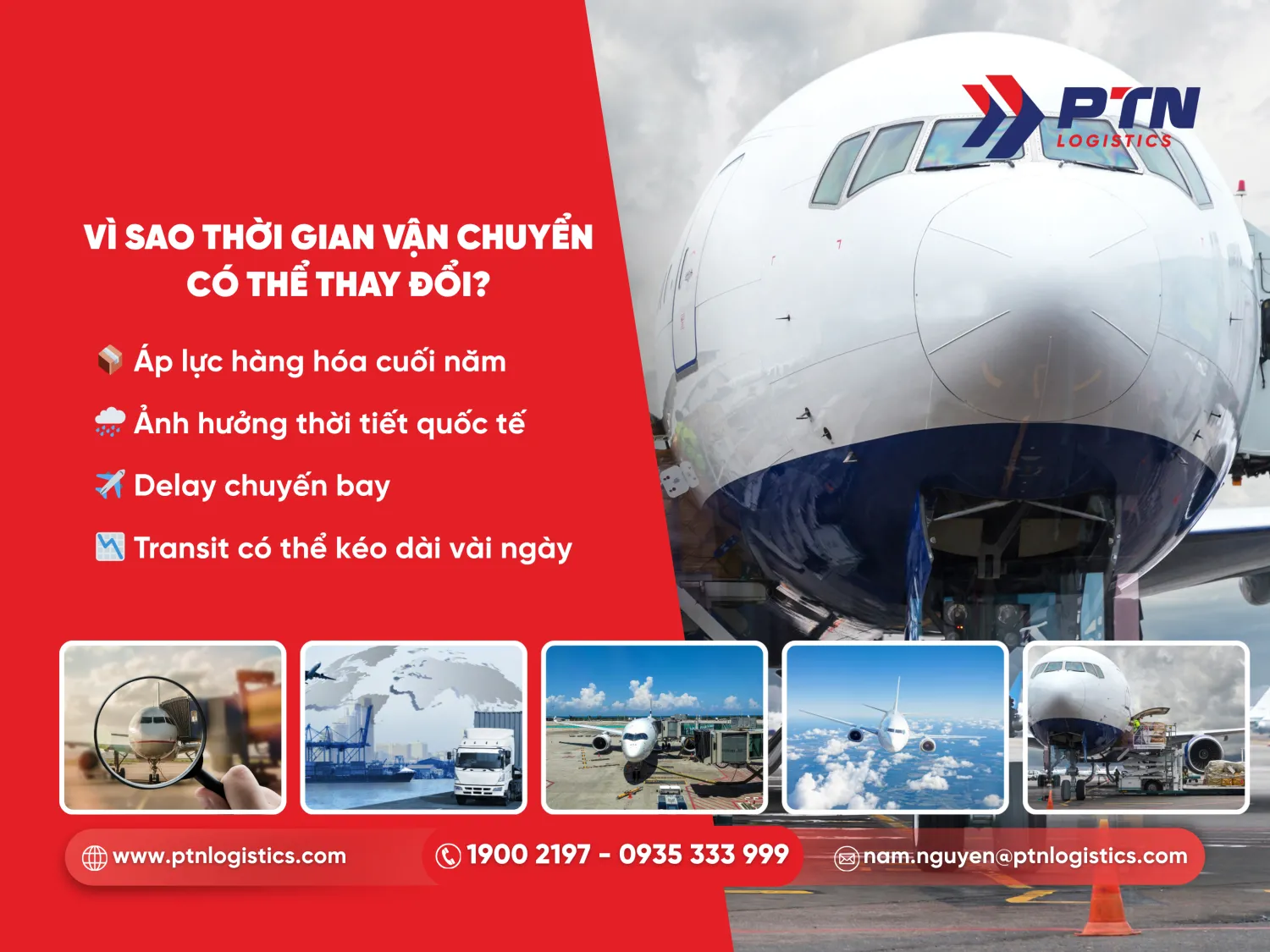 Lý do vì sao thời gian vận chuyển có thể thay đổi