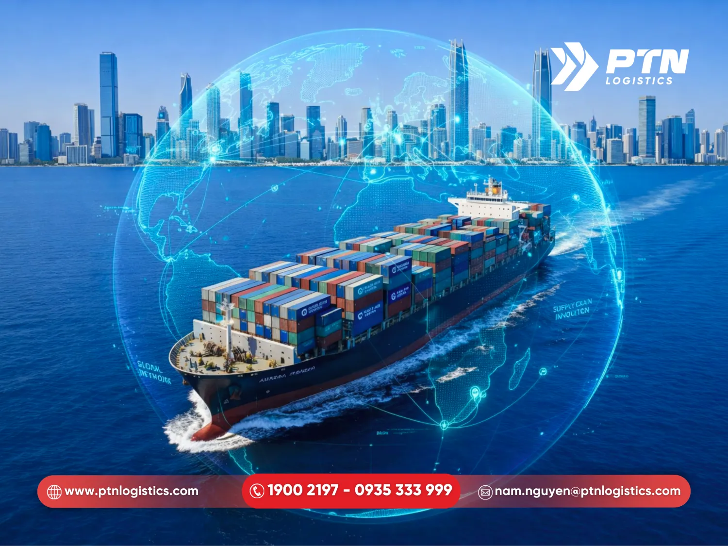 Mạng lưới vận tải đường biển, kết nối với các siêu cảng toàn cầu