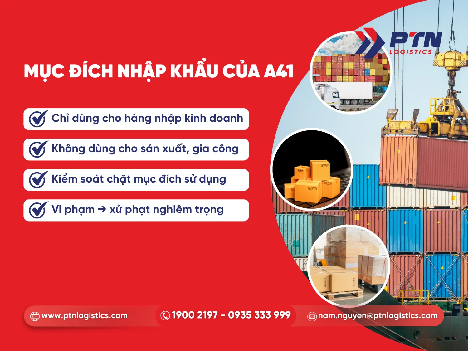 Mục đích nhập khẩu A41