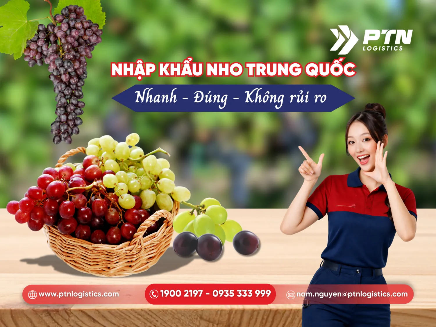 Nho nhập khẩu Trung Quốc nhanh, đúng, không rủi ro