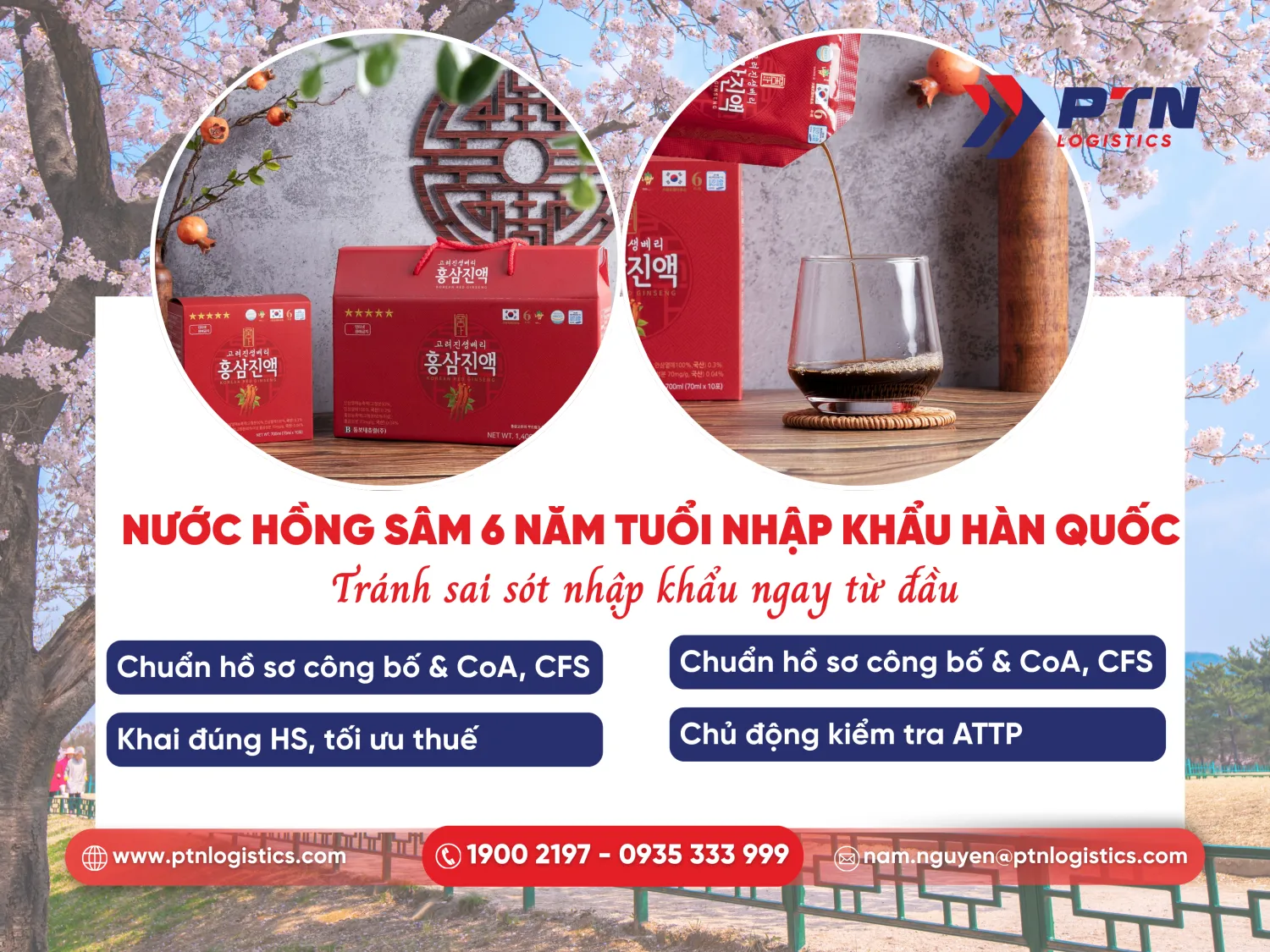 Nước hồng sâm 6 năm tuổi nhập khẩu Hàn Quốc
