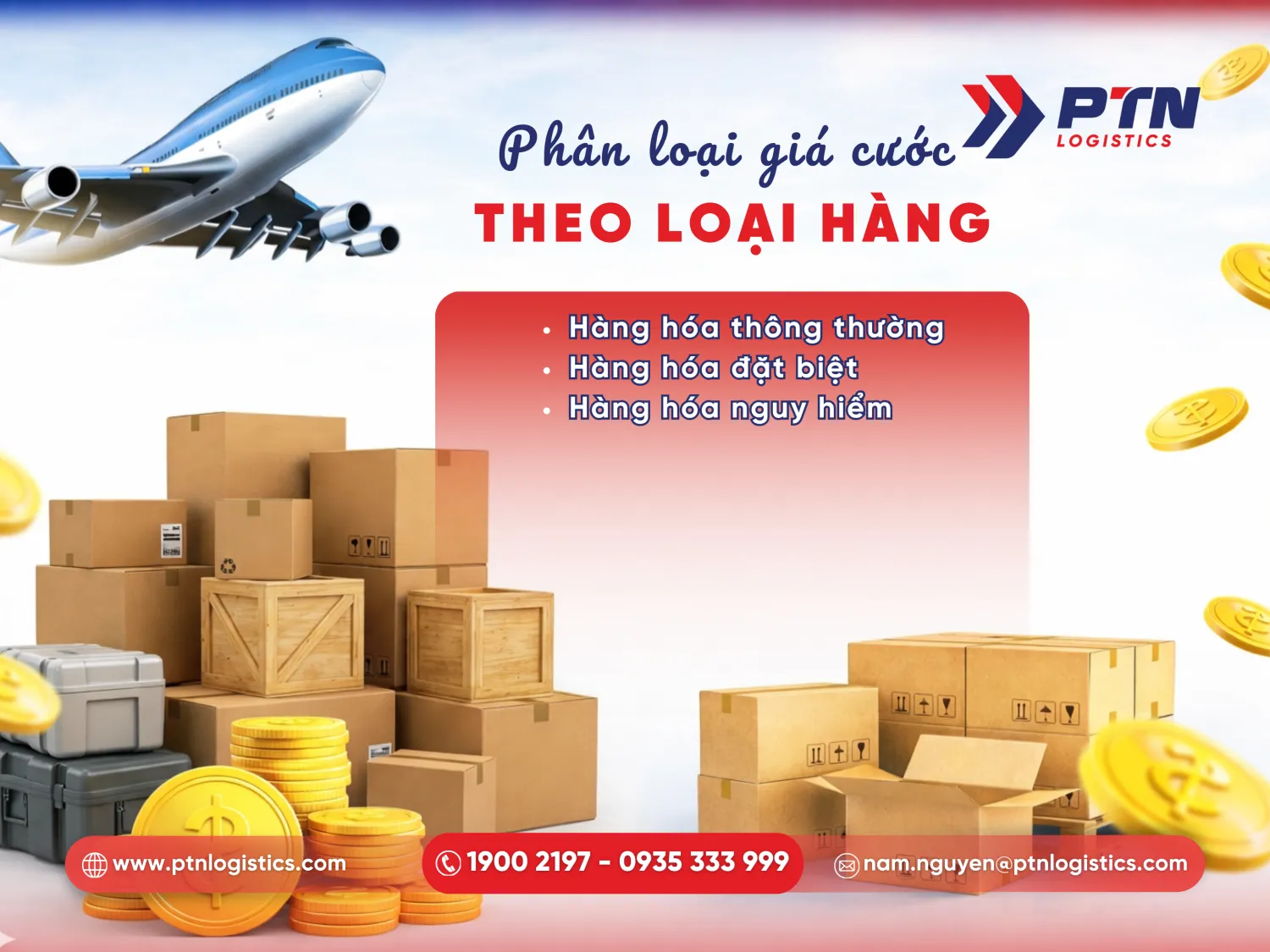 Phân loại giá cước theo các loại hàng hóa