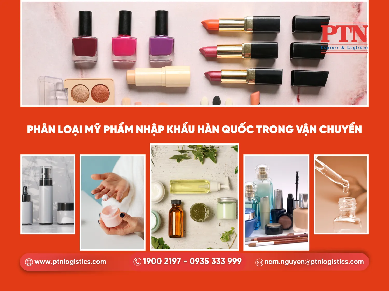 Phân loại mỹ phẩm nhập khẩu Hàn Quốc trong vận chuyển