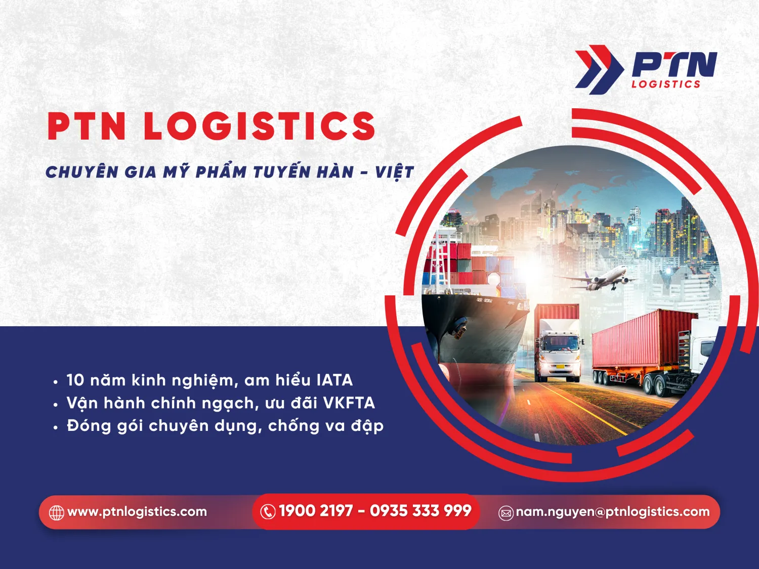PTN Logistics vận chuyển mỹ phẩm Hàn - Việt