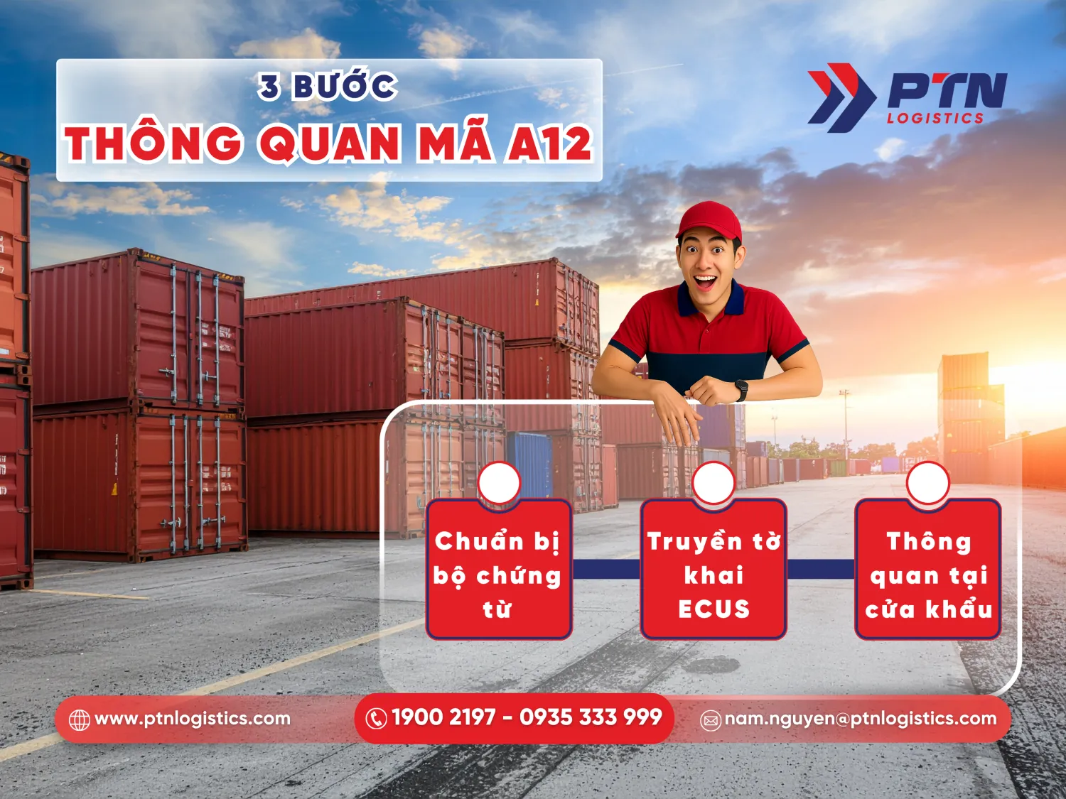 Quy trình các bước thủ tục hải quan cho mã loại hình A12