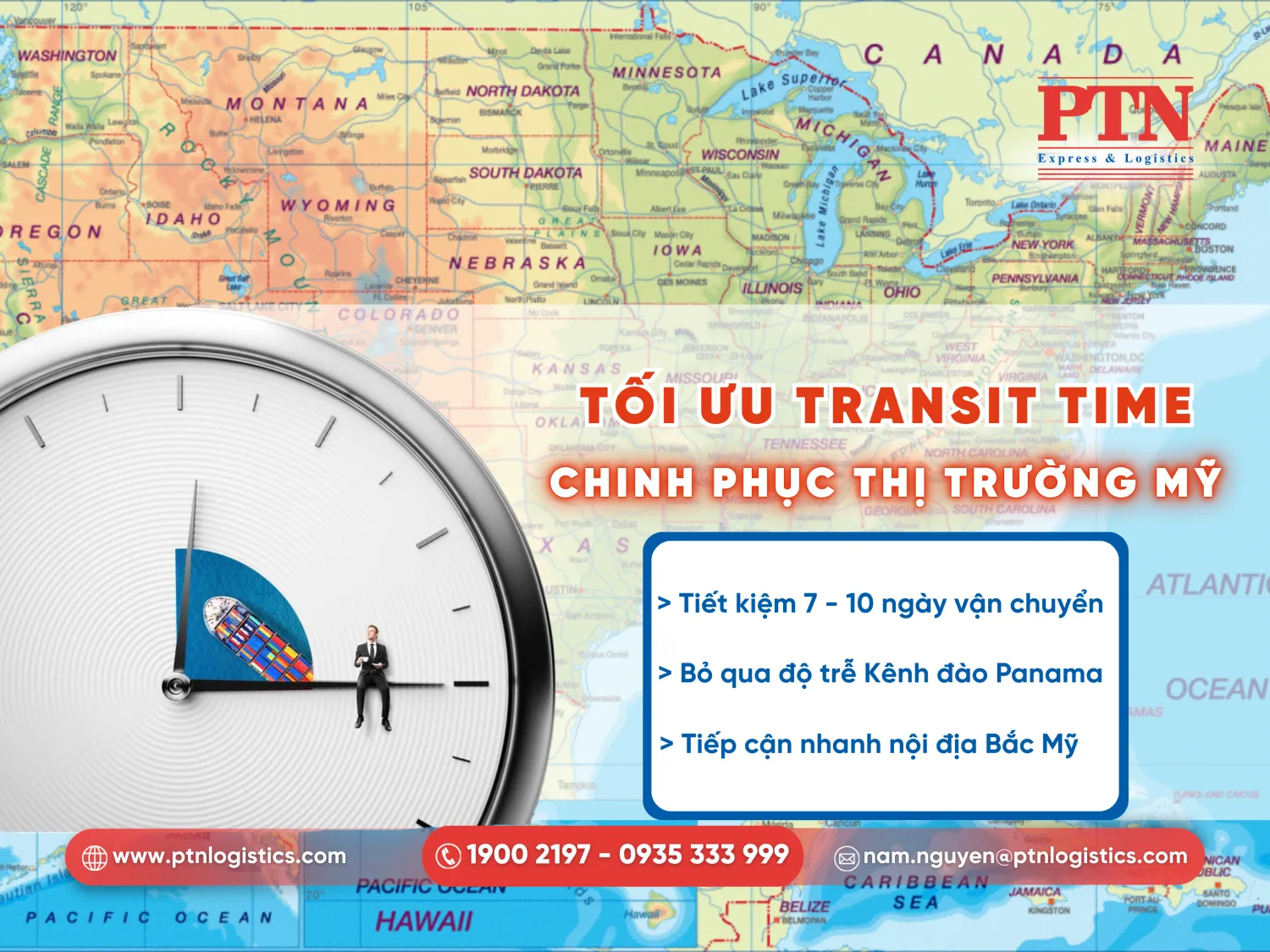 Rút ngắn thời gian vận chuyển đến các tiểu bang