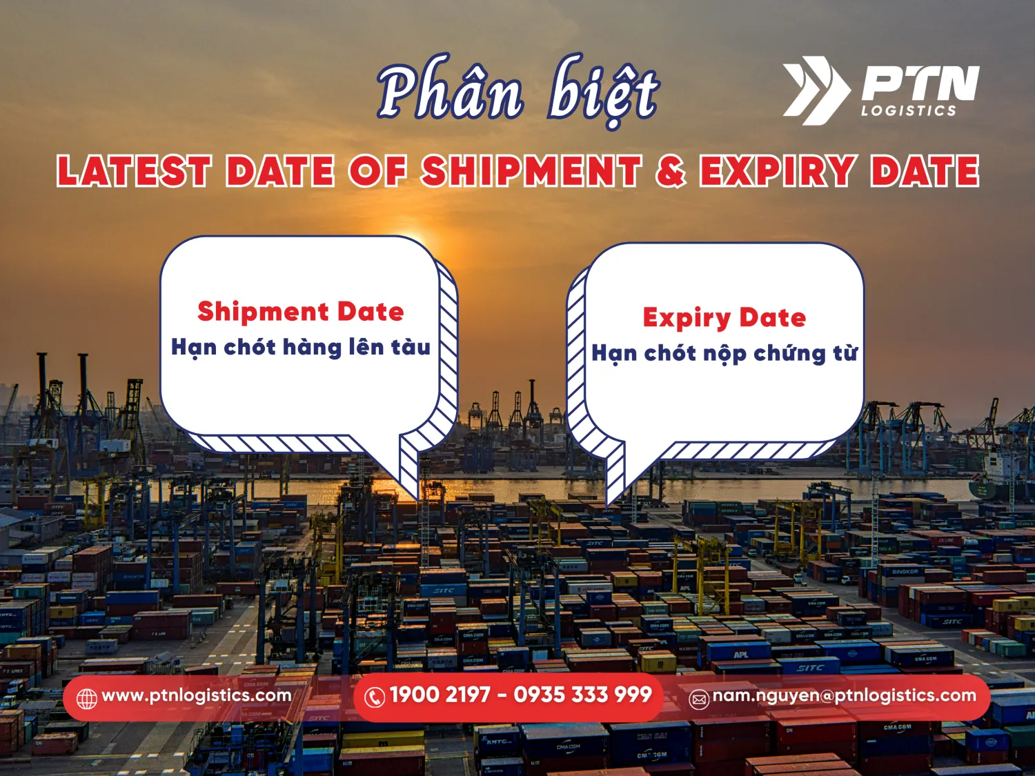 Sự khác biệt giữa Latest date of shipment và Expiry date