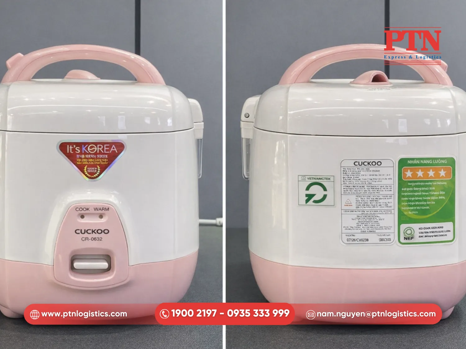 Tem nhãn, điện áp của nồi cơm điện