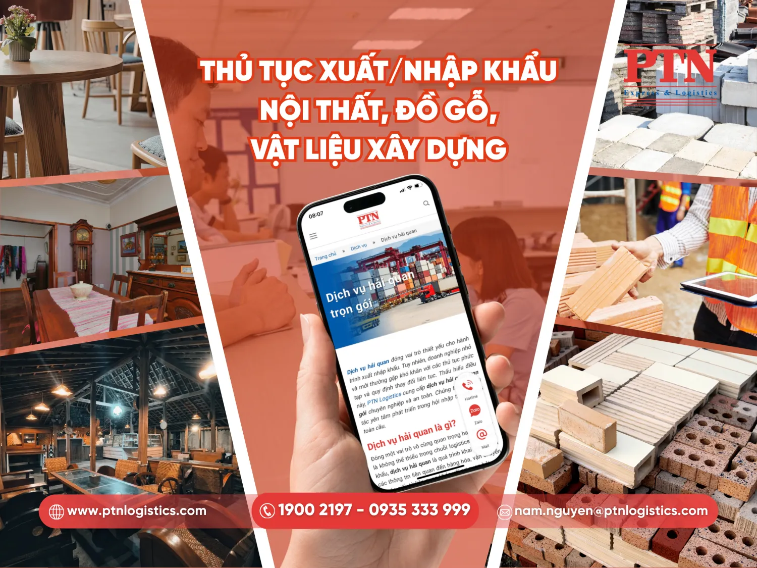 Thủ tục xuất nhập khẩu nội thất đồ gỗ, vật liệu xây dựng